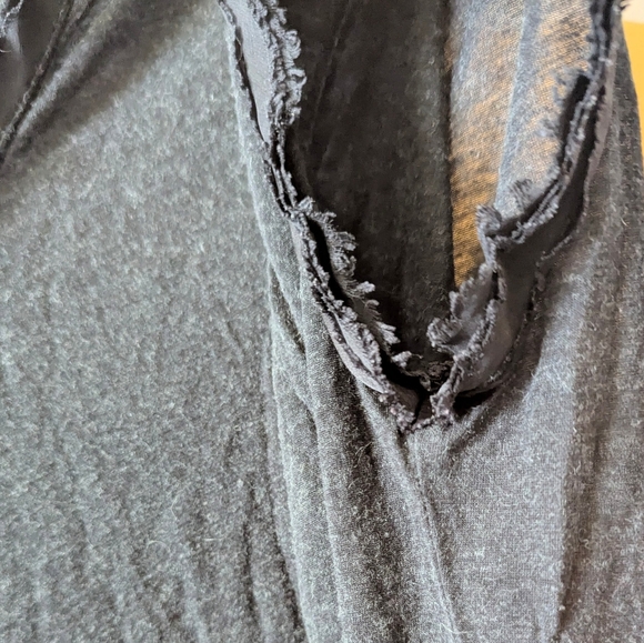 Allsaints Dita Top Marled Black Raw Edge Angora Grunge Witchy Whimsigoth Goth 4 - Picture 5 of 16